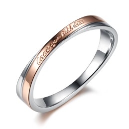 Anillo De Titanio Envolvente De Calidad Para Amantes.