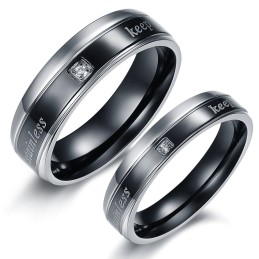 Anillo De Titanio Elegante Y De Calidad Estable Para Amantes.