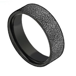 Anillo De Titanio Negro De Calidad Superior Para Amantes