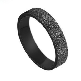 Anillo De Titanio Negro De Calidad Superior Para Amantes