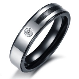 Anillo De Titanio Conciso De La Reina De La Calidad Para Amantes