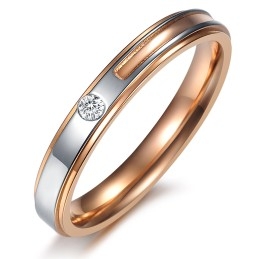 Anillo De Titanio Conciso De La Reina De La Calidad Para Amantes