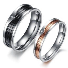 Anillo De Titanio Conciso De Alta Calidad Para Amantes