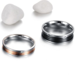 Anillo De Titanio Conciso De Alta Calidad Para Amantes