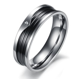 Anillo De Titanio Conciso De Alta Calidad Para Amantes
