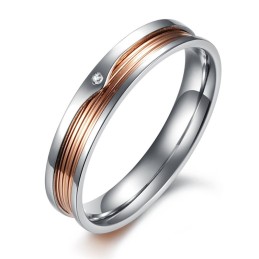 Anillo De Titanio Conciso De Alta Calidad Para Amantes