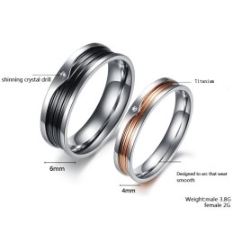 Anillo De Titanio Conciso De Alta Calidad Para Amantes
