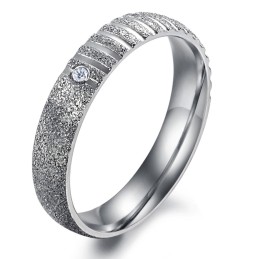 Anillo De Titanio Con Perla Y Arena De Calidad Estable Para Amantes