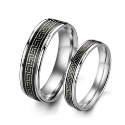 Anillo De Titanio Negro Fácil De Usar Para Amantes
