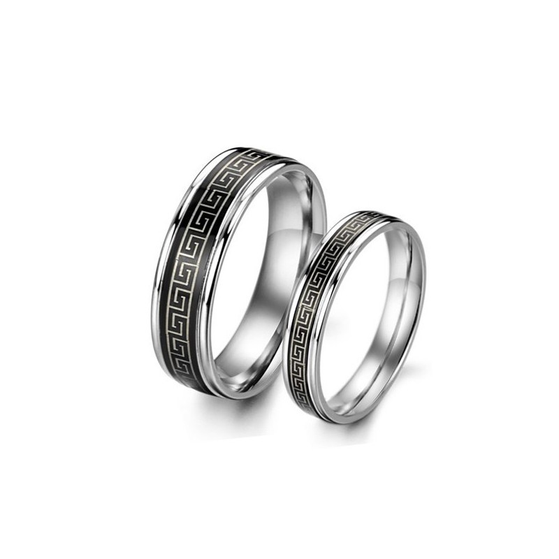 Anillo De Titanio Negro Fácil De Usar Para Amantes