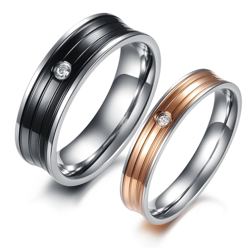Anillo De Titanio Conciso De Excelente Calidad Para Amantes. Anillo De Titanio Conciso De Excelente Calidad Para Amantes.