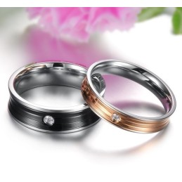 Anillo De Titanio Conciso De Excelente Calidad Para Amantes.