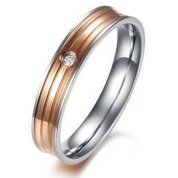 Anillo De Titanio Conciso De Excelente Calidad Para Amantes.
