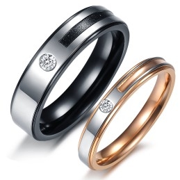 Anillo De Titanio Conciso Y Fácil De Usar Para Amantes