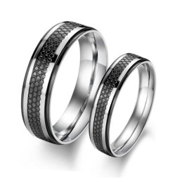 Anillo De Titanio Negro Para Amantes Con Calidad Y Cantidad Garantizadas