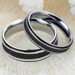 Anillo De Titanio Negro Para Amantes Con Calidad Y Cantidad Garantizadas