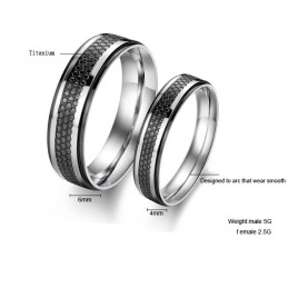 Anillo De Titanio Negro Para Amantes Con Calidad Y Cantidad Garantizadas