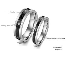 Anillo De Titanio Negro Para Amantes, El Rey De La Cantidad