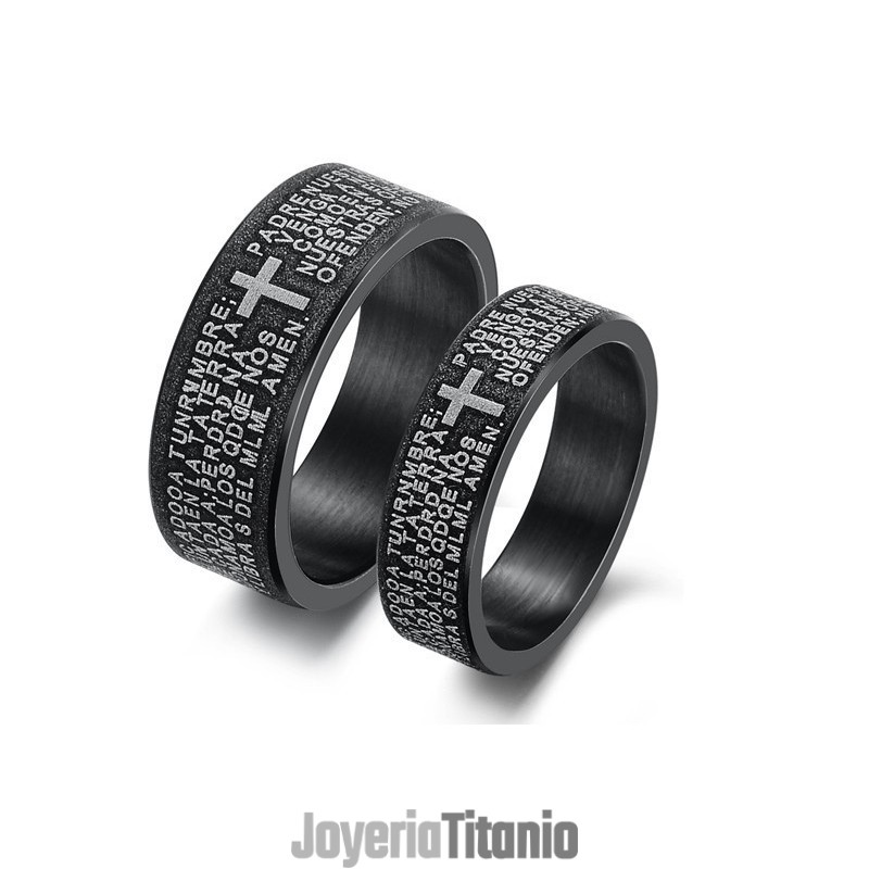Anillo De Titanio Con Cruz De Alta Calidad Para Enamorados