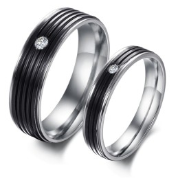 Anillo De Titanio Conciso De Calidad Superior Para Amantes