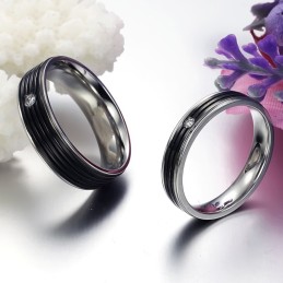 Anillo De Titanio Conciso De Calidad Superior Para Amantes
