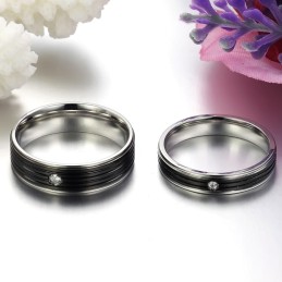 Anillo De Titanio Conciso De Calidad Superior Para Amantes