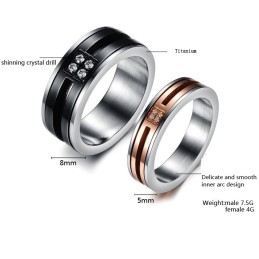 Anillo De Titanio Con Forma De Rueda Para Amantes, Con Especificaciones Completas.
