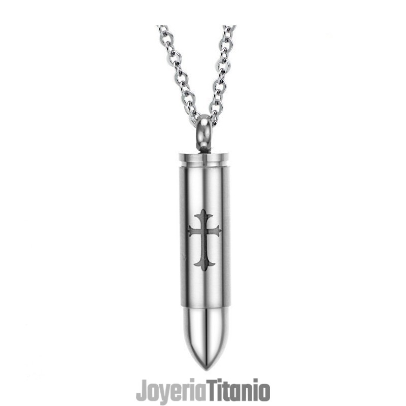 Conocido Por Su Excelente Calidad De Collar De Titanio Con Forma De Cruz De Bala