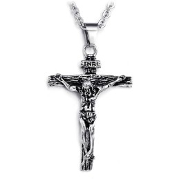 Collar De Titanio Con Cruz Fácil De Usar