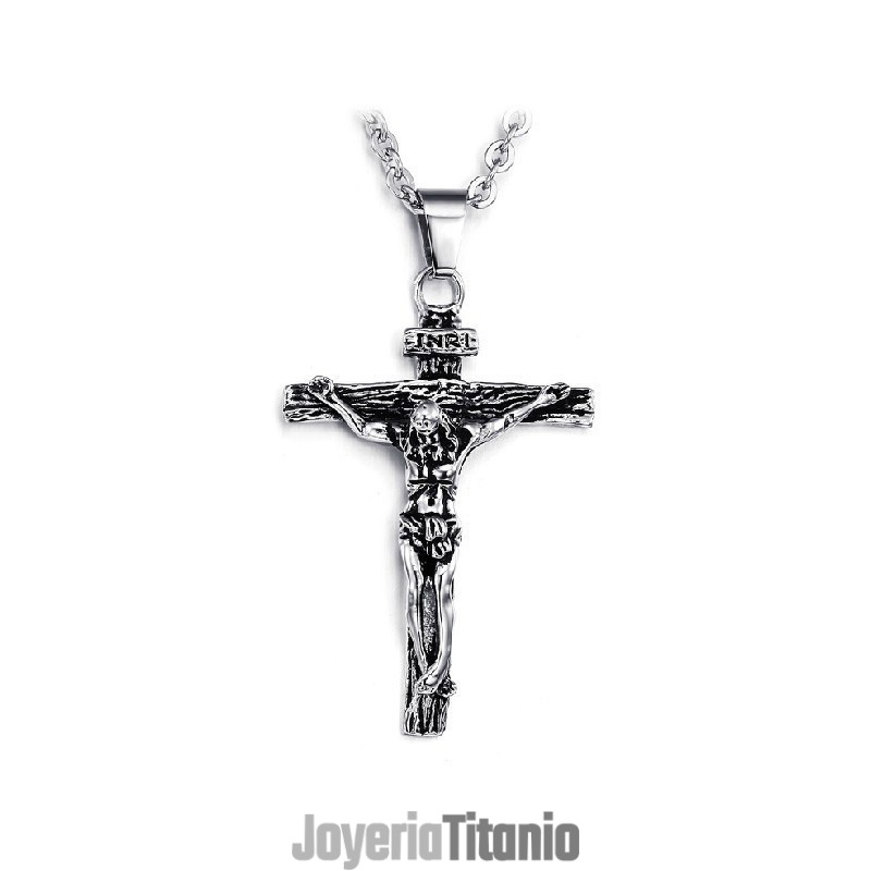 Collar De Titanio Con Cruz Fácil De Usar
