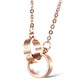 Collar De Titanio Con Anillo De Fase Femenina De Alta Calidad