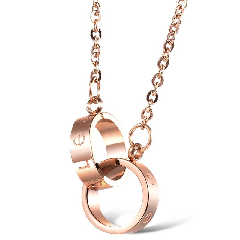 Collar De Titanio Con Anillo De Fase Femenina De Alta Calidad