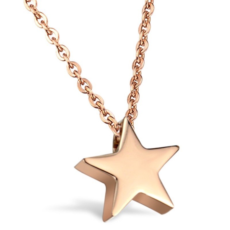 Collar De Titanio Con Estrella De Excelente Calidad