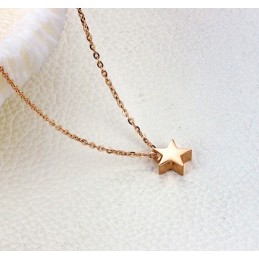 Collar De Titanio Con Estrella De Excelente Calidad