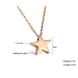 Collar De Titanio Con Estrella De Excelente Calidad