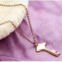 Collar De Titanio Con Llave Para Mujer De Reputación Confiable