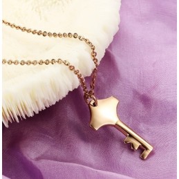 Collar De Titanio Con Llave Para Mujer De Reputación Confiable
