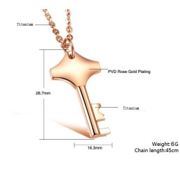 Collar De Titanio Con Llave Para Mujer De Reputación Confiable