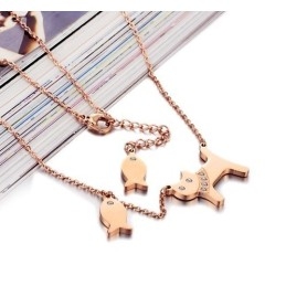 Collar De Titanio "Los Gatos Comen Pescado", Muy Vendido En Todo El Mundo