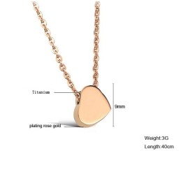 Collar De Titanio Con Forma De Corazón De Renombre Mundial