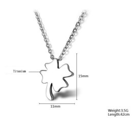 Collar De Titanio Con Forma De Trébol Para Mujer, La Reina De La Calidad