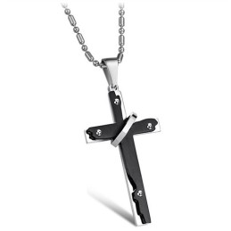 Collar De Titanio Con Cruz De Gran Variedad