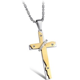 Collar De Titanio Con Cruz De Gran Variedad