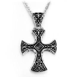 Collar De Titanio Con Cruz De Gran Variedad