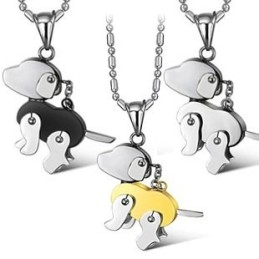 Collar De Titanio Con Forma De Perro De Calidad Estable