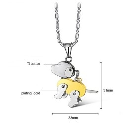 Collar De Titanio Con Forma De Perro De Calidad Estable