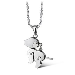 Collar De Titanio Con Forma De Perro De Calidad Estable