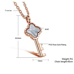 Collar De Titanio Con Llave Para Mujer, Completo En Especificaciones