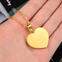 Collar De Titanio Con Forma De Corazón Para Mujer "To Have A Long Story"