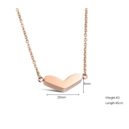 Collar De Titanio Con Forma De Corazón De Calidad Confiable